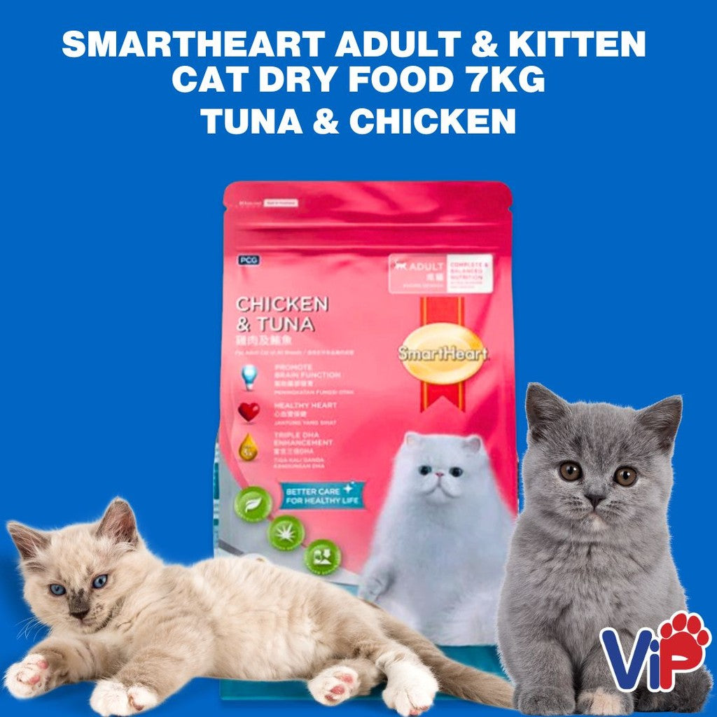 SmartHeart Adult & Kitten Cat Food  Tuna and Chicken 7kg