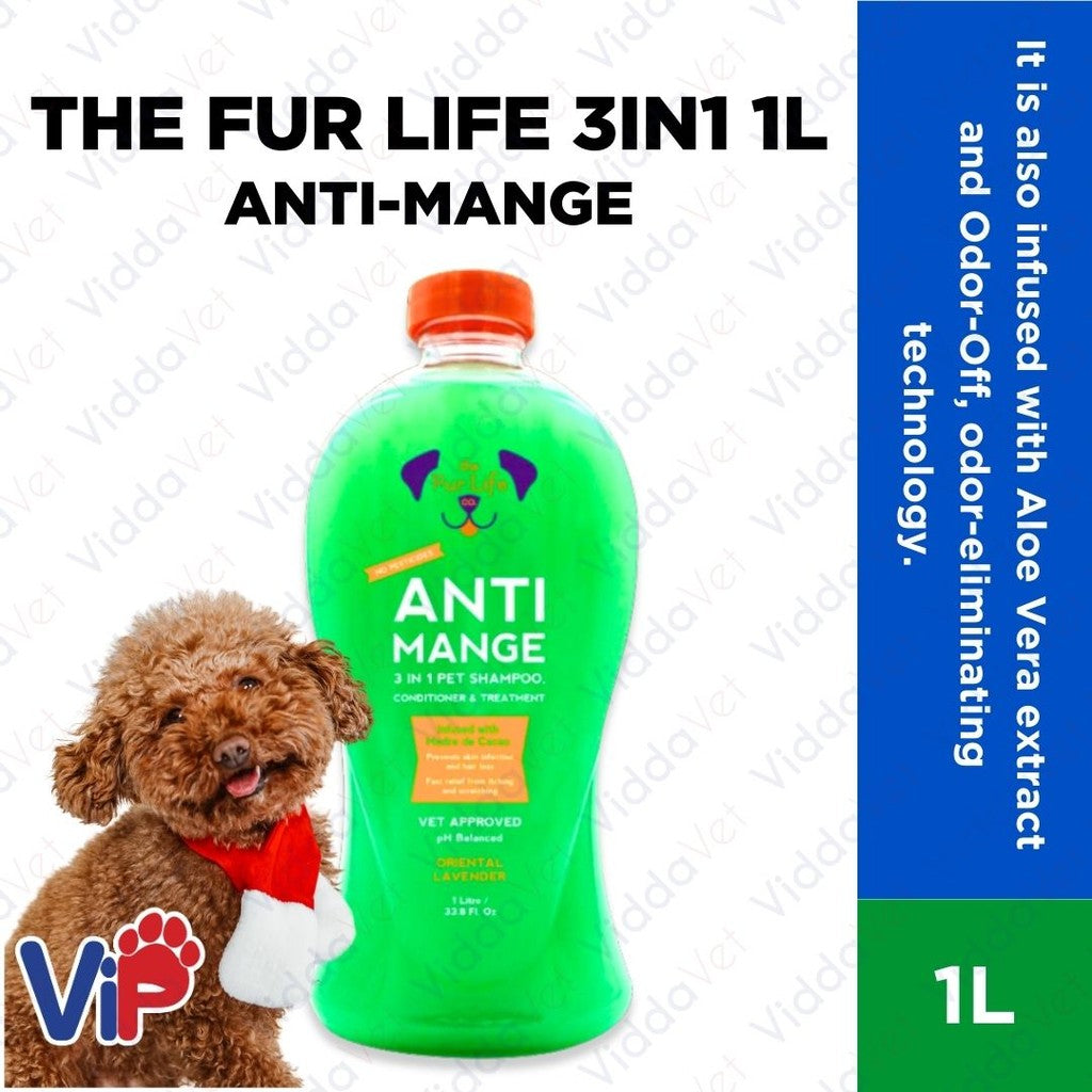 The Fur Life 3 in 1 Anti-Mange Shampoo 1L