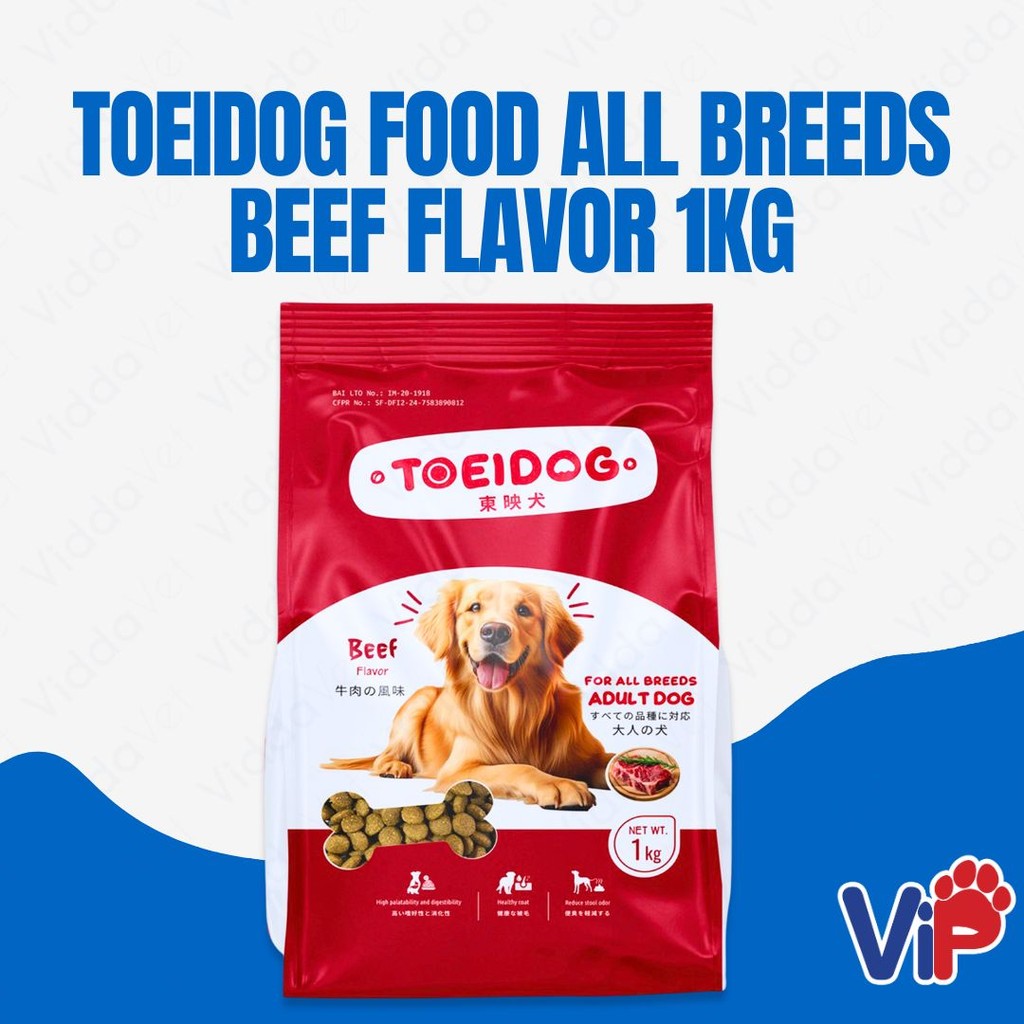 ToeiDog Food All Breeds Beef Flavor 1kg