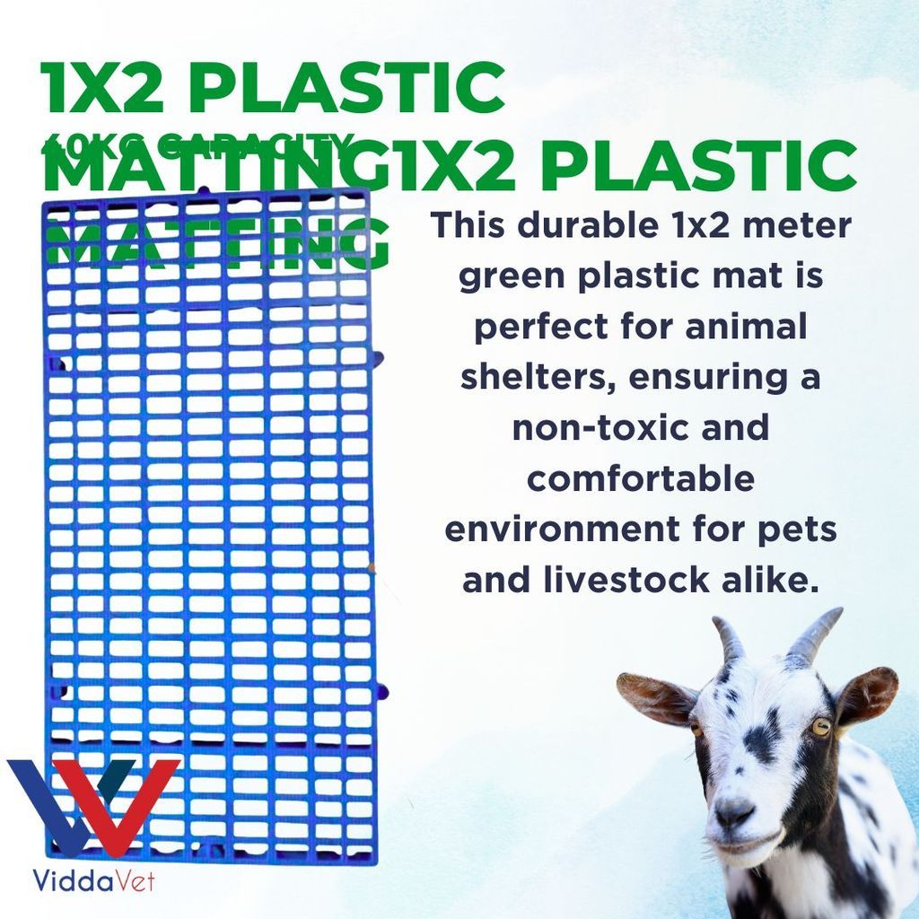 1x2 Plastic Mattings for Flooring Para sa Poultry House color blue/white/red up to 40kgs capacity