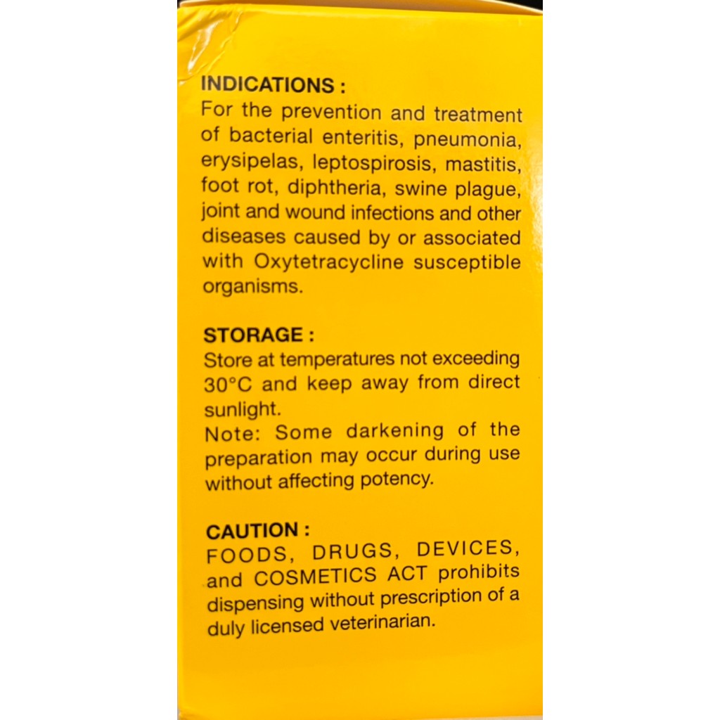 Oxytetra Robi LA Inj.. Solution for Respiratory Infections 100ml for animals