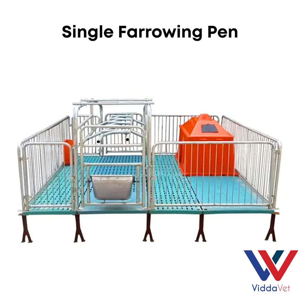Single Farrowing Pen 210*220CM Elevated - Premium Swine Breeding ...