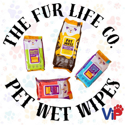 The Fur Life Co. Natural Pet Wipes Anti Tick Odor Off Bath Refresh and Mess Cleaner for Pets