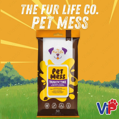 The Fur Life Co. Natural Pet Wipes Anti Tick Odor Off Bath Refresh and Mess Cleaner for Pets