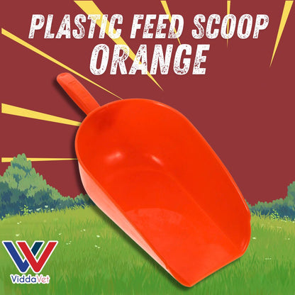 Plastic Feed Scoop for Animal Feed and Pet Supplies Orange Green Black