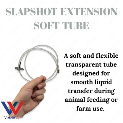 Slapshot Soft Extension Tube for Livestock Feeding and Fluid Transfer Connection