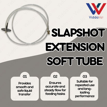 Slapshot Soft Extension Tube for Livestock Feeding and Fluid Transfer Connection