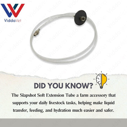 Slapshot Soft Extension Tube for Livestock Feeding and Fluid Transfer Connection