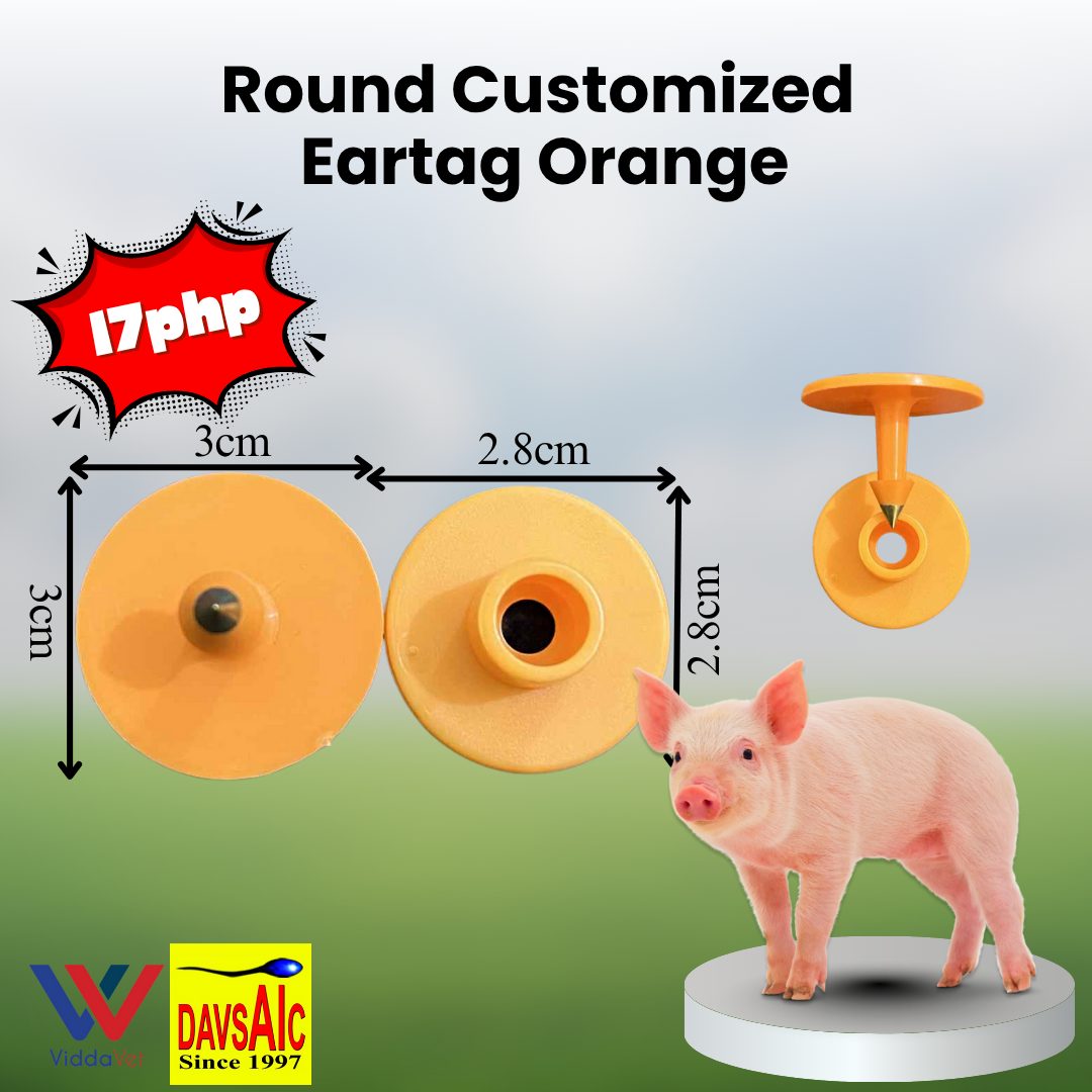 Customized Eartag Round, Square, Rectangle, Small, Medium, Large for Pigs, Sheep & Cattle