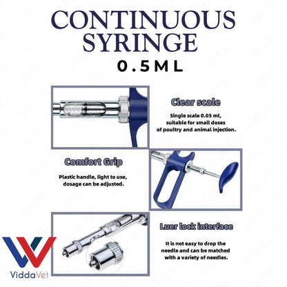 0.5ml Continuous Syringe for Livestock and Poultry Farm Tool