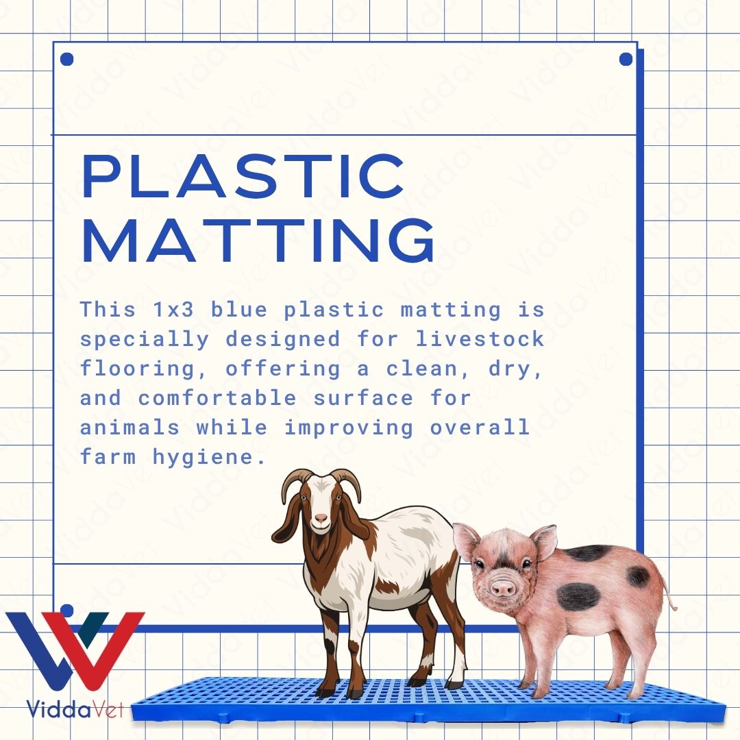 1x3 Blue Plastic Matting Durable Livestock Flooring Non Slip Easy Clean