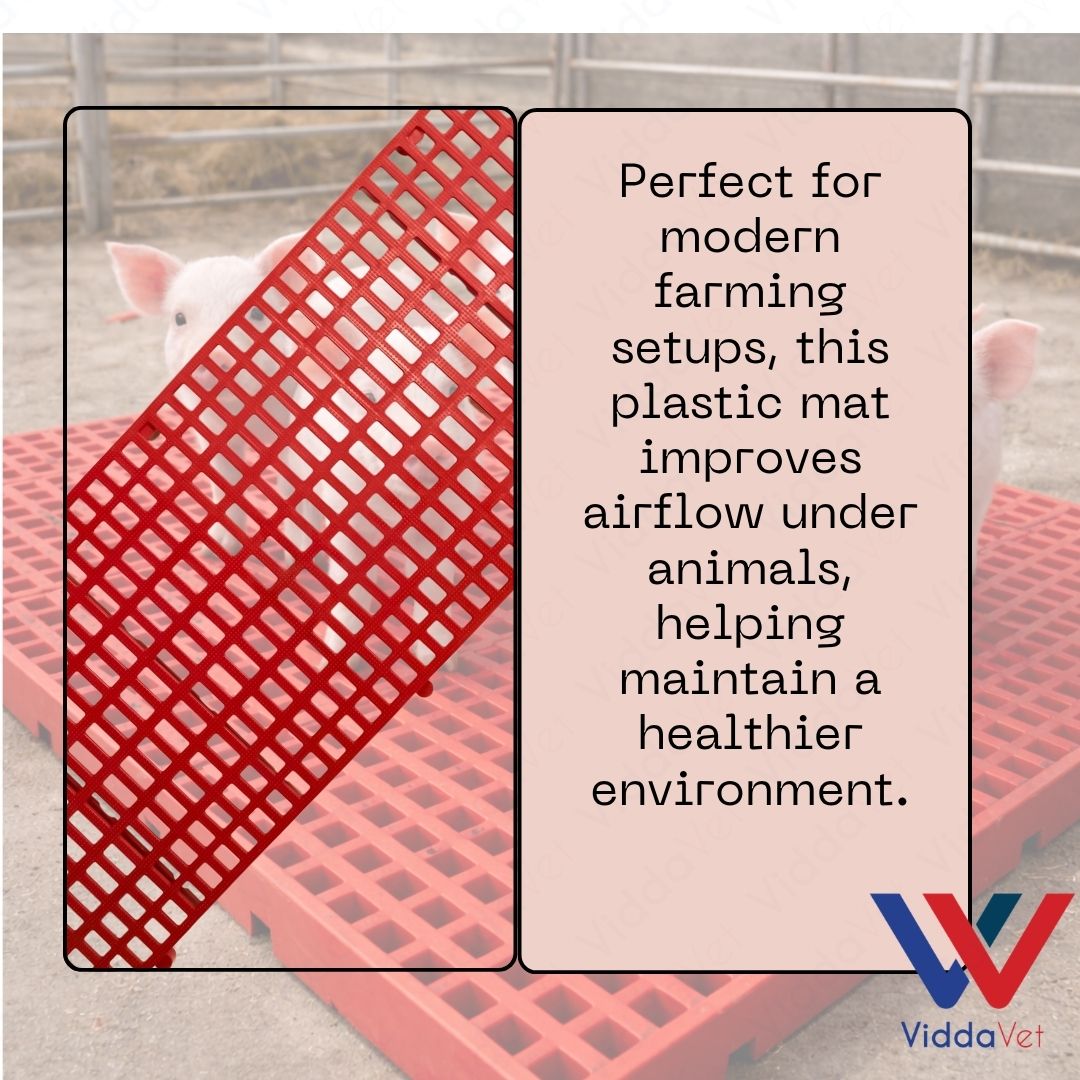 1x3 Red Plastic Matting Durable Flooring for Livestock Cages and Pens