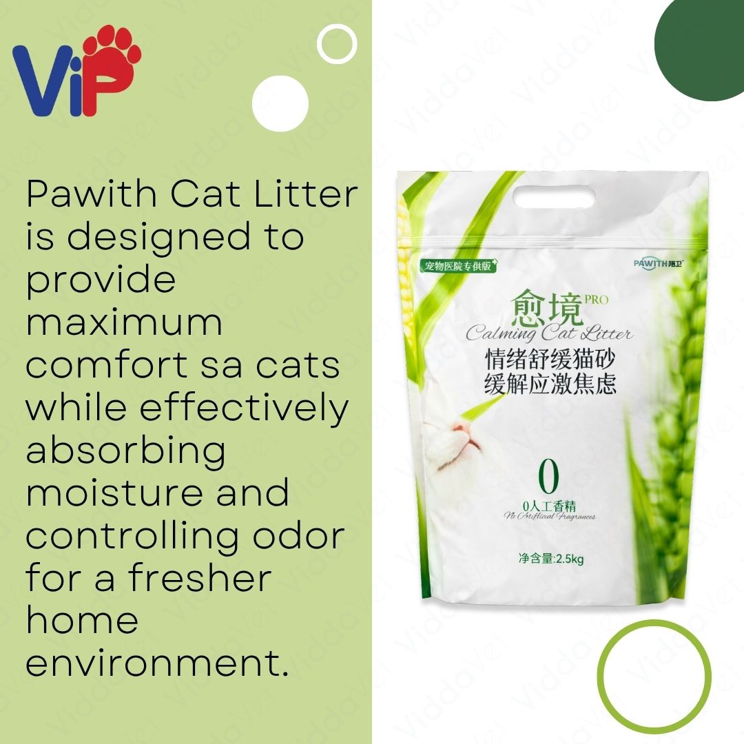2.5kg Pawith Cat Litter Gentle on Paws Odor Control Fast Clumping Cat Sand