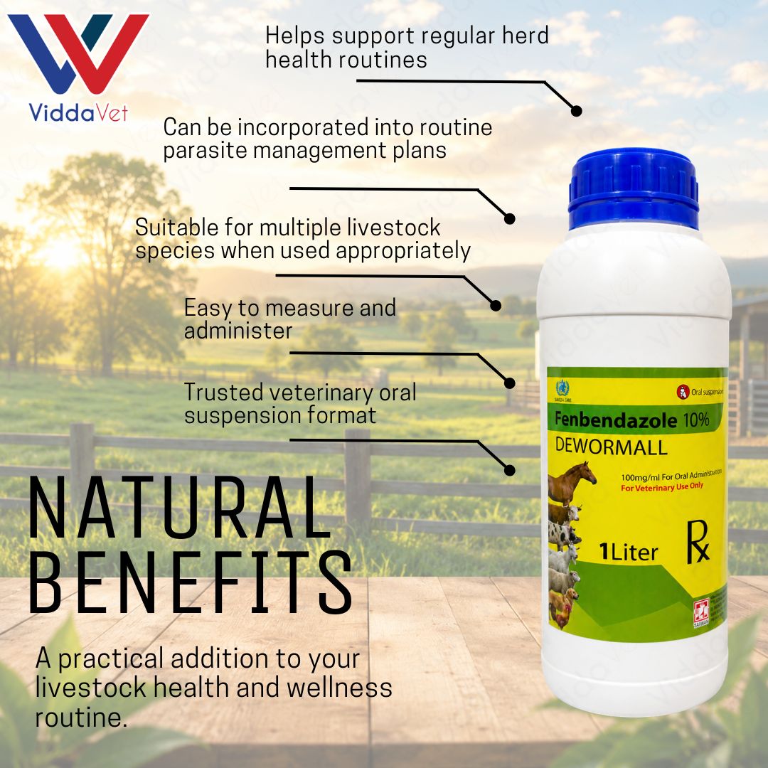 Fenbendazole 10% Dewormall Livestock Oral Dewormer for Farm Animals