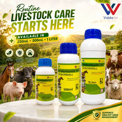 Fenbendazole 10% Dewormall Livestock Oral Dewormer for Farm Animals