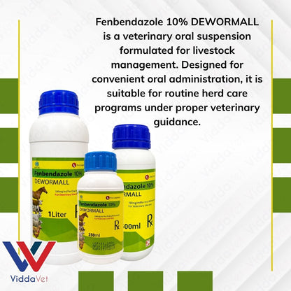 Fenbendazole 10% Dewormall Livestock Oral Dewormer for Farm Animals