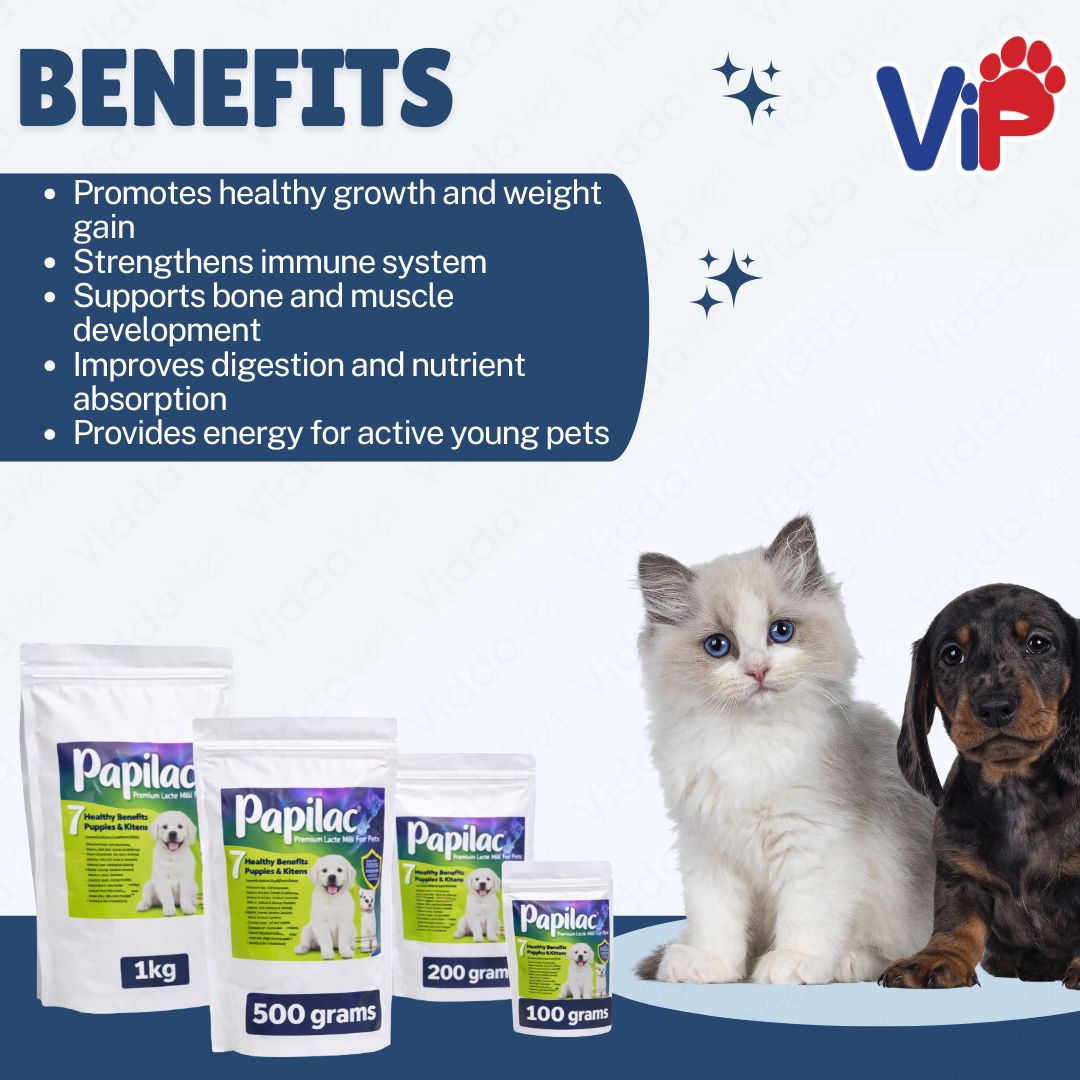 Papilac Complete Milk Formula Puppies Kittens Available 100g 500g 200g 1kg Pack