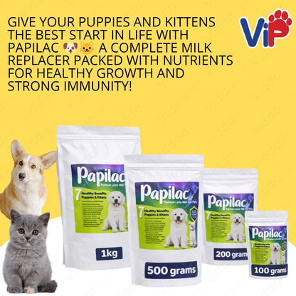Papilac Complete Milk Formula Puppies Kittens Available 100g 500g 200g 1kg Pack