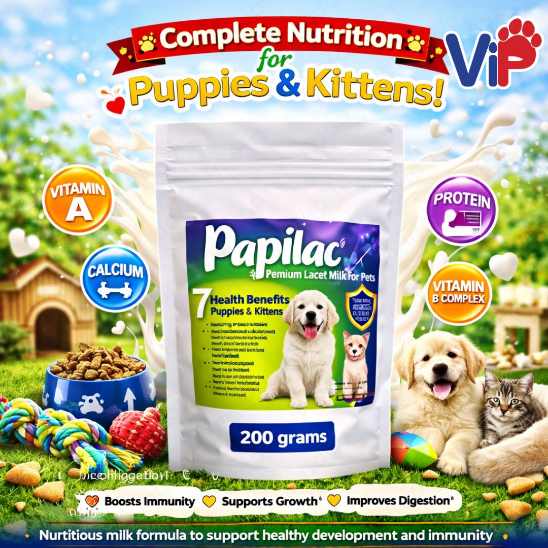 Papilac Complete Milk Formula Puppies Kittens Available 100g 500g 200g 1kg Pack