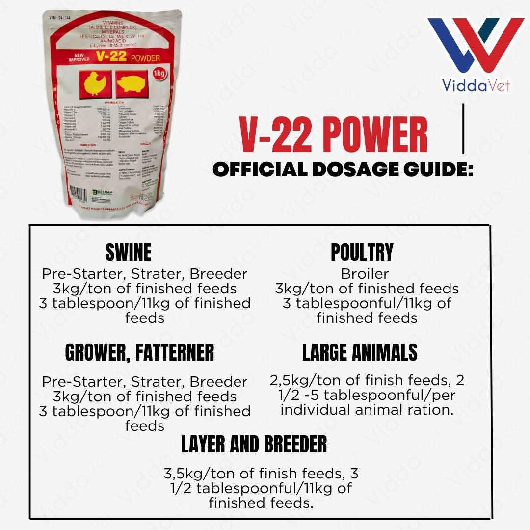 V22 1KG Animal Vitamin Supplement For Poultry And Farm Livestock