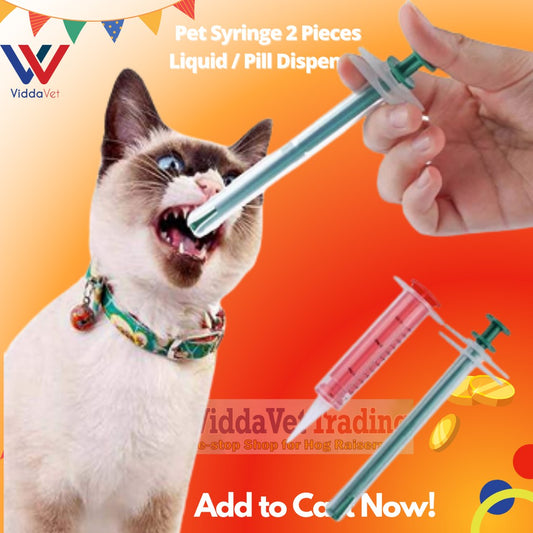 Pet Syringe Liquid or Pill Dispenser 2pcs
