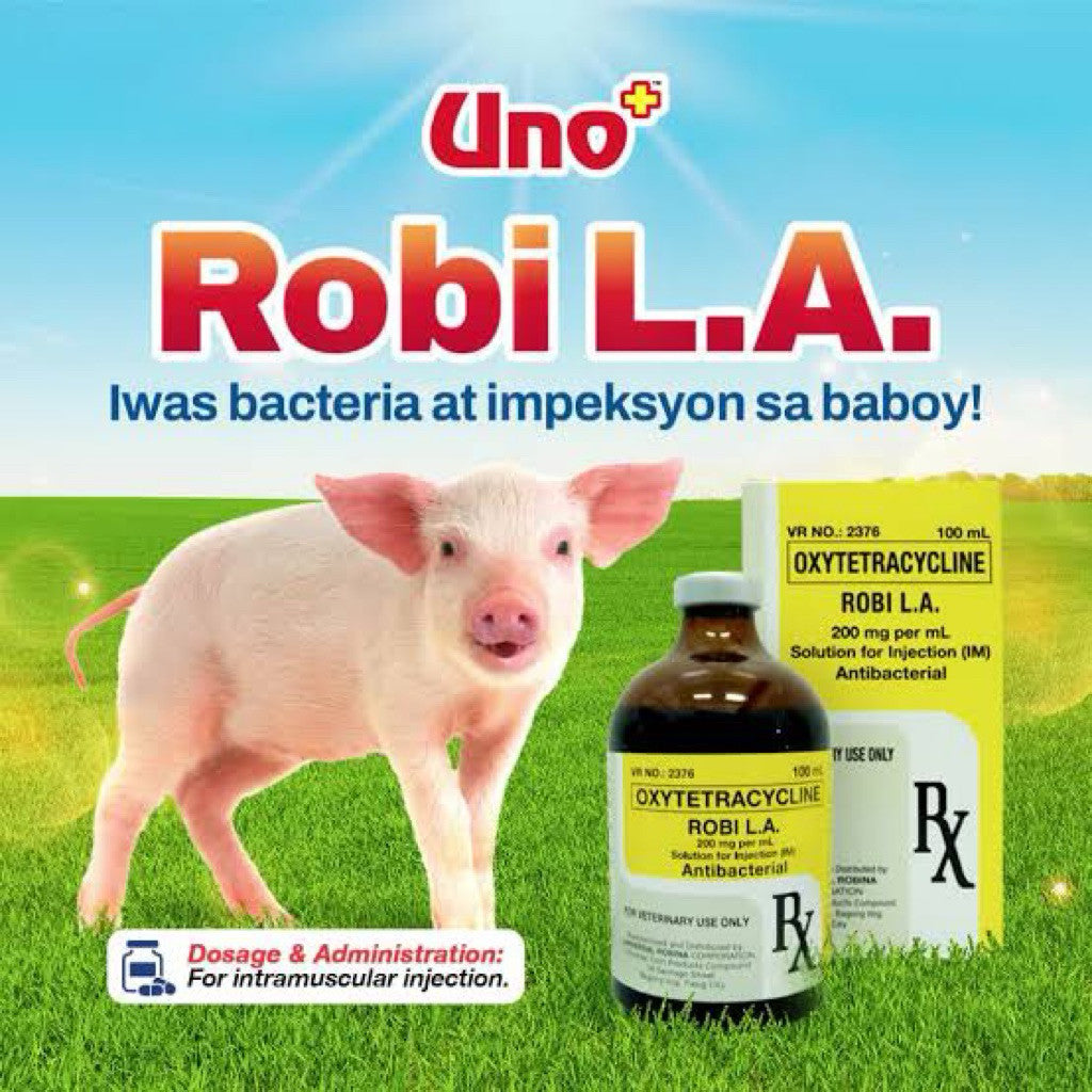 Oxytetra Robi LA Inj.. Solution for Respiratory Infections 100ml for animals