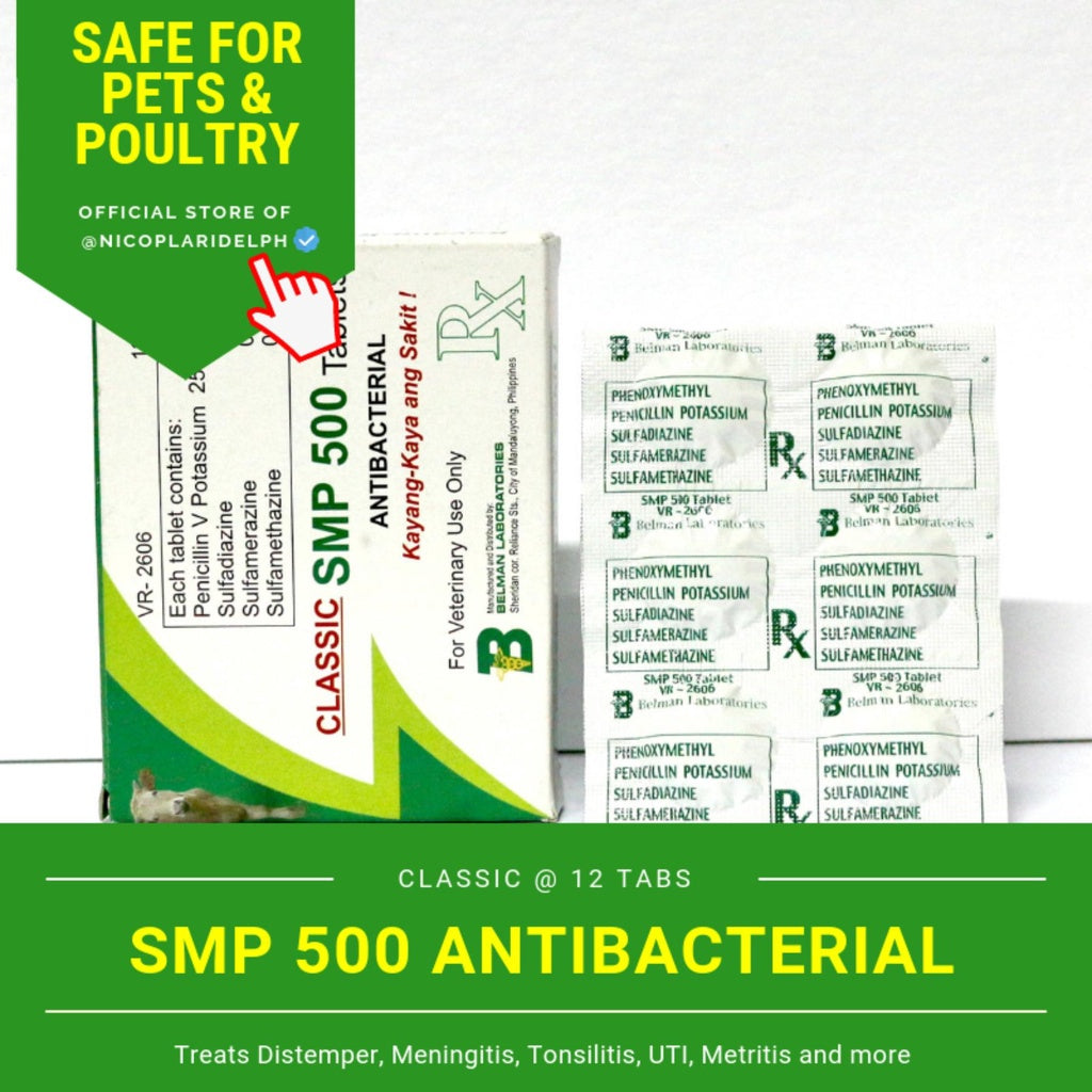 SMP 500 Antibiotic Tablets - Penicillin V + Sulfa for Swine Sheep Goats ...