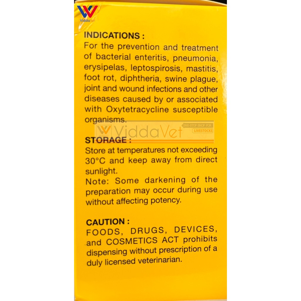 Oxytetra Robi LA Inj.. Solution for Respiratory Infections 100ml for animals