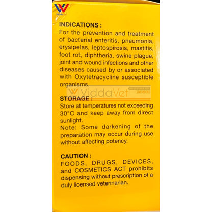 Oxytetra Robi LA Inj.. Solution for Respiratory Infections 100ml for animals