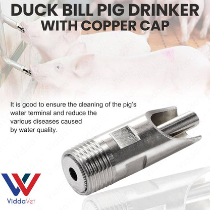 Duck Bill Pig Nipple Drinker Copper Cap Stainless Steel Leak Free