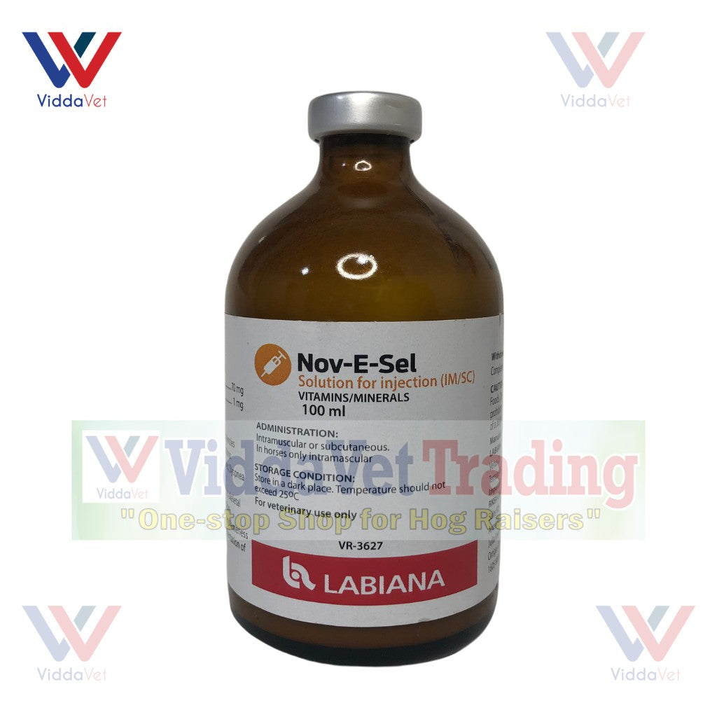 Nov E Sel Inj. Vitamin E + Selenium 100mL for animals pets livestock