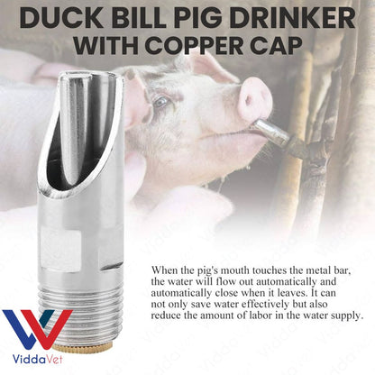 Duck Bill Pig Nipple Drinker Copper Cap Stainless Steel Leak Free