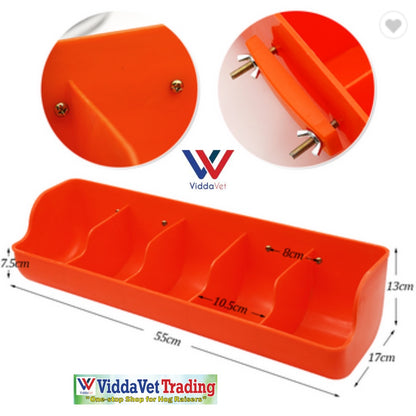 Plastic Piglet Feeder 5 Slot