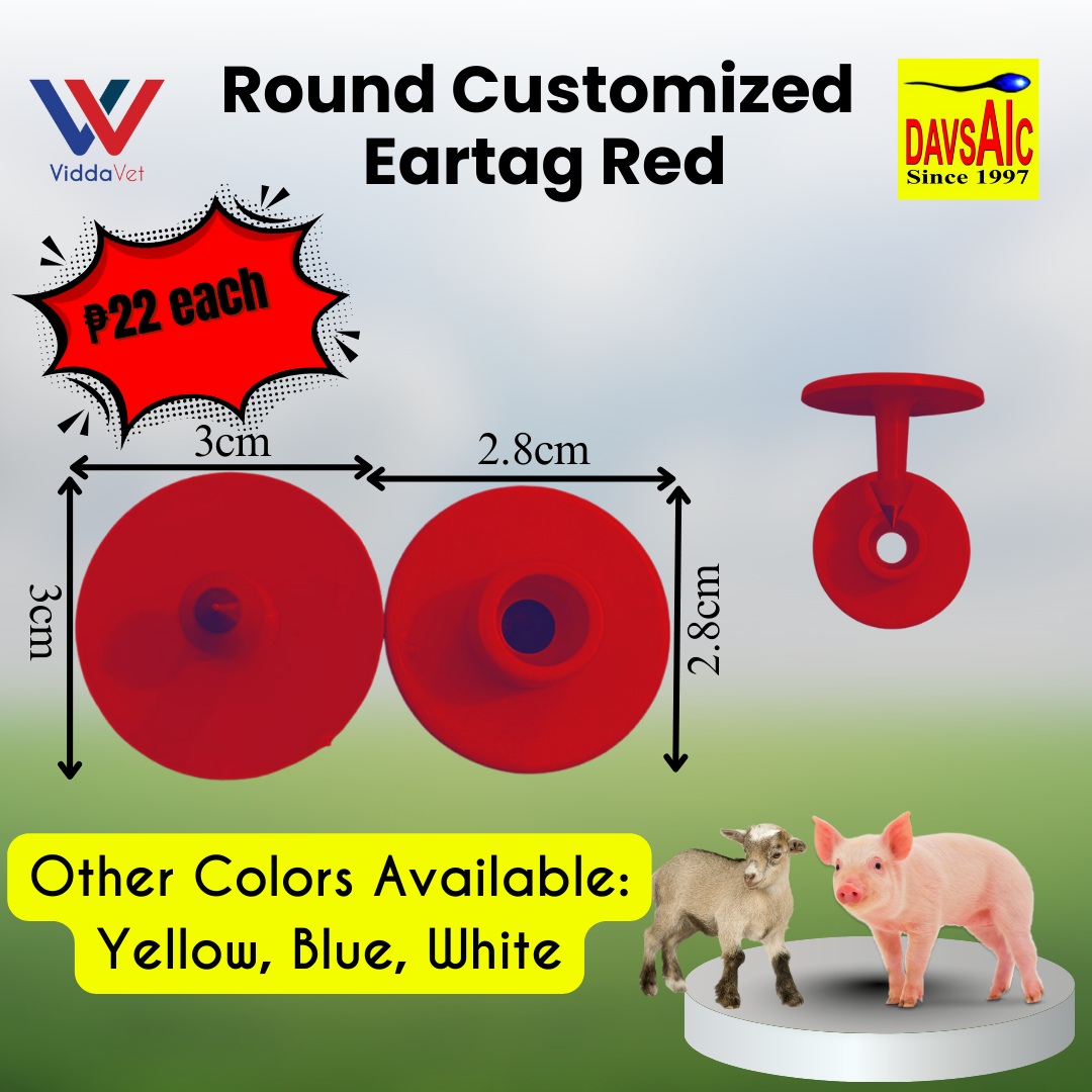 Customized Eartag Round, Small, Medium, Large, Extra Large for Pigs, Sheep & Cattle