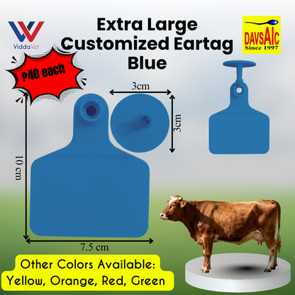 Customized Eartag Round, Small, Medium, Large, Extra Large for Pigs, Sheep & Cattle