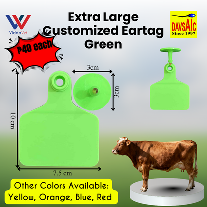 Customized Eartag Round, Small, Medium, Large, Extra Large for Pigs, Sheep & Cattle