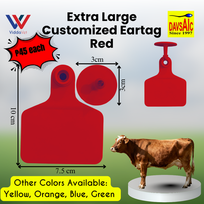 Customized Eartag Round, Small, Medium, Large, Extra Large for Pigs, Sheep & Cattle