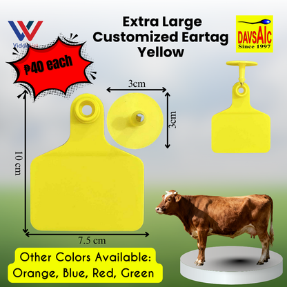 Customized Eartag Round, Small, Medium, Large, Extra Large for Pigs, Sheep & Cattle