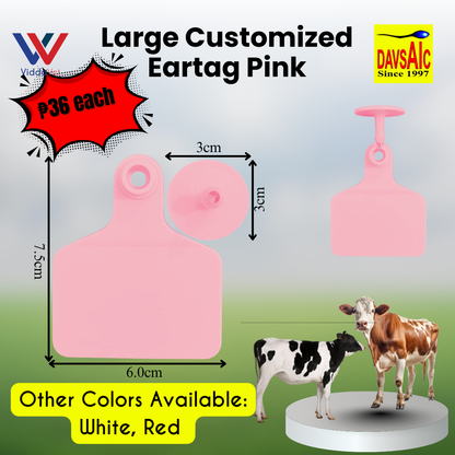 Customized Eartag Round, Small, Medium, Large, Extra Large for Pigs, Sheep & Cattle