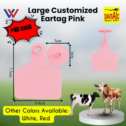 Customized Eartag Round, Small, Medium, Large, Extra Large for Pigs, Sheep & Cattle