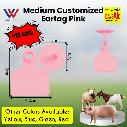 Customized Eartag Round, Small, Medium, Large, Extra Large for Pigs, Sheep & Cattle