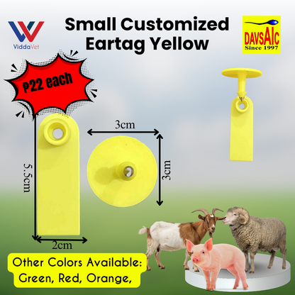Customized Eartag Round, Small, Medium, Large, Extra Large for Pigs, Sheep & Cattle