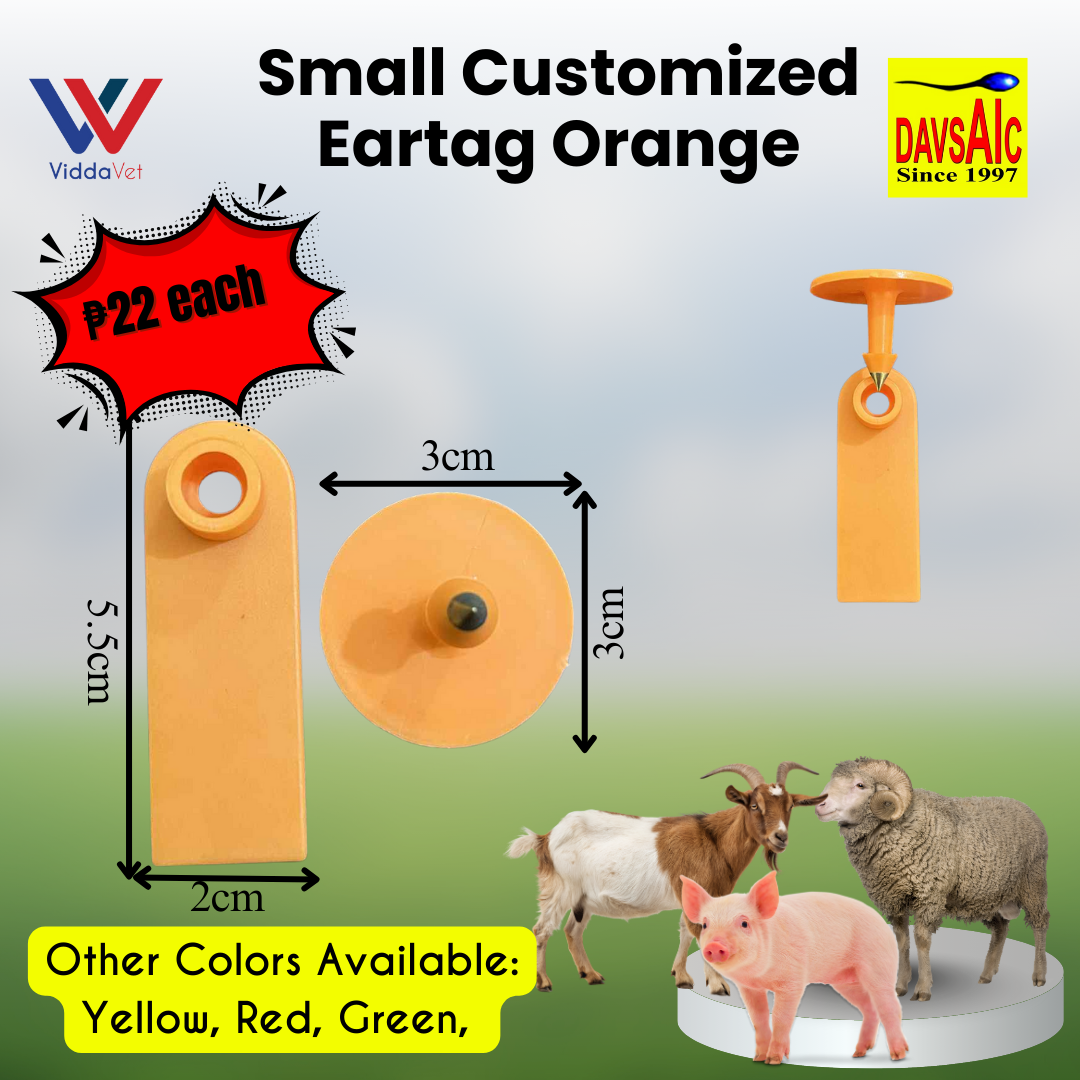Customized Eartag Round, Small, Medium, Large, Extra Large for Pigs, Sheep & Cattle