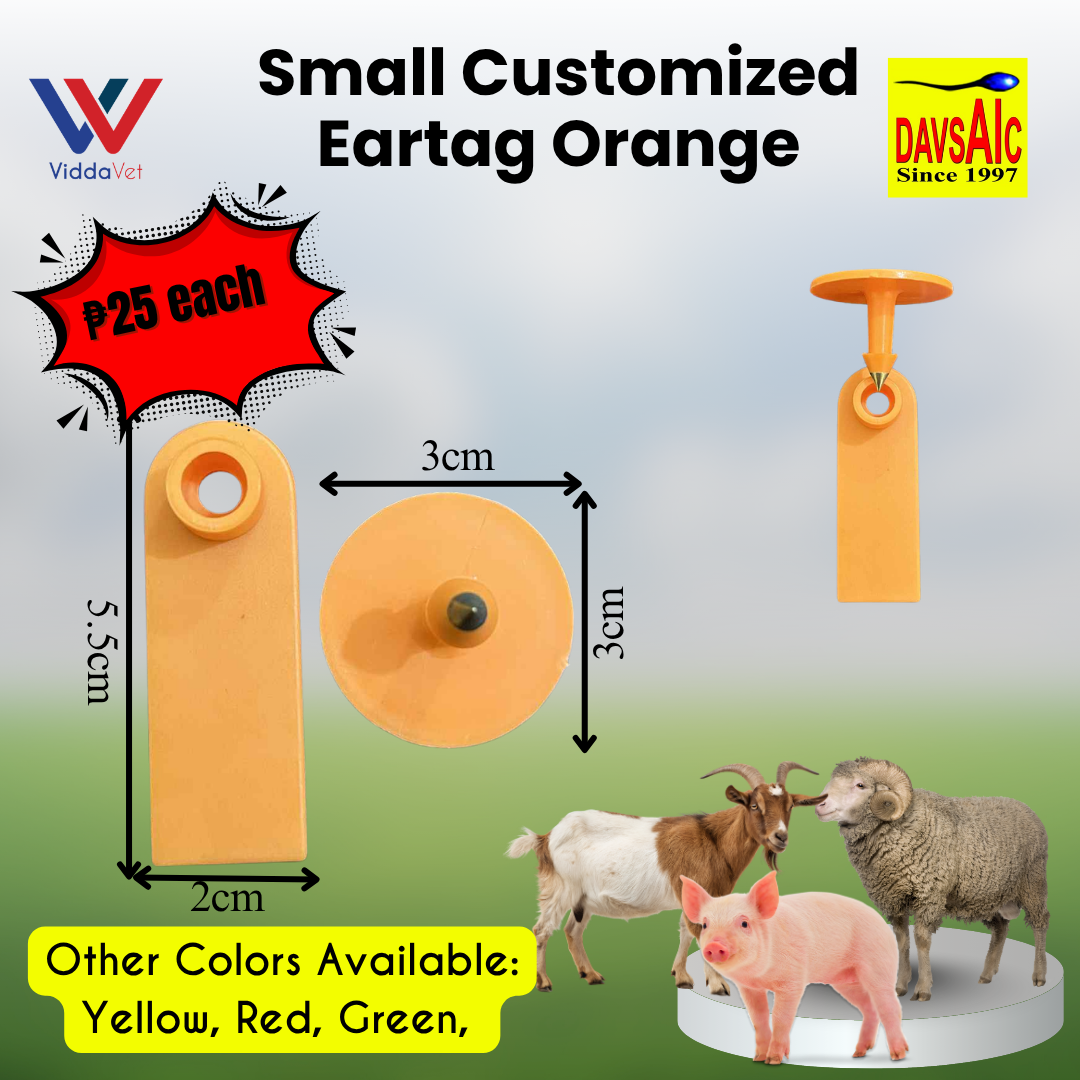 Customized Eartag Round, Small, Medium, Large, Extra Large for Pigs, Sheep & Cattle
