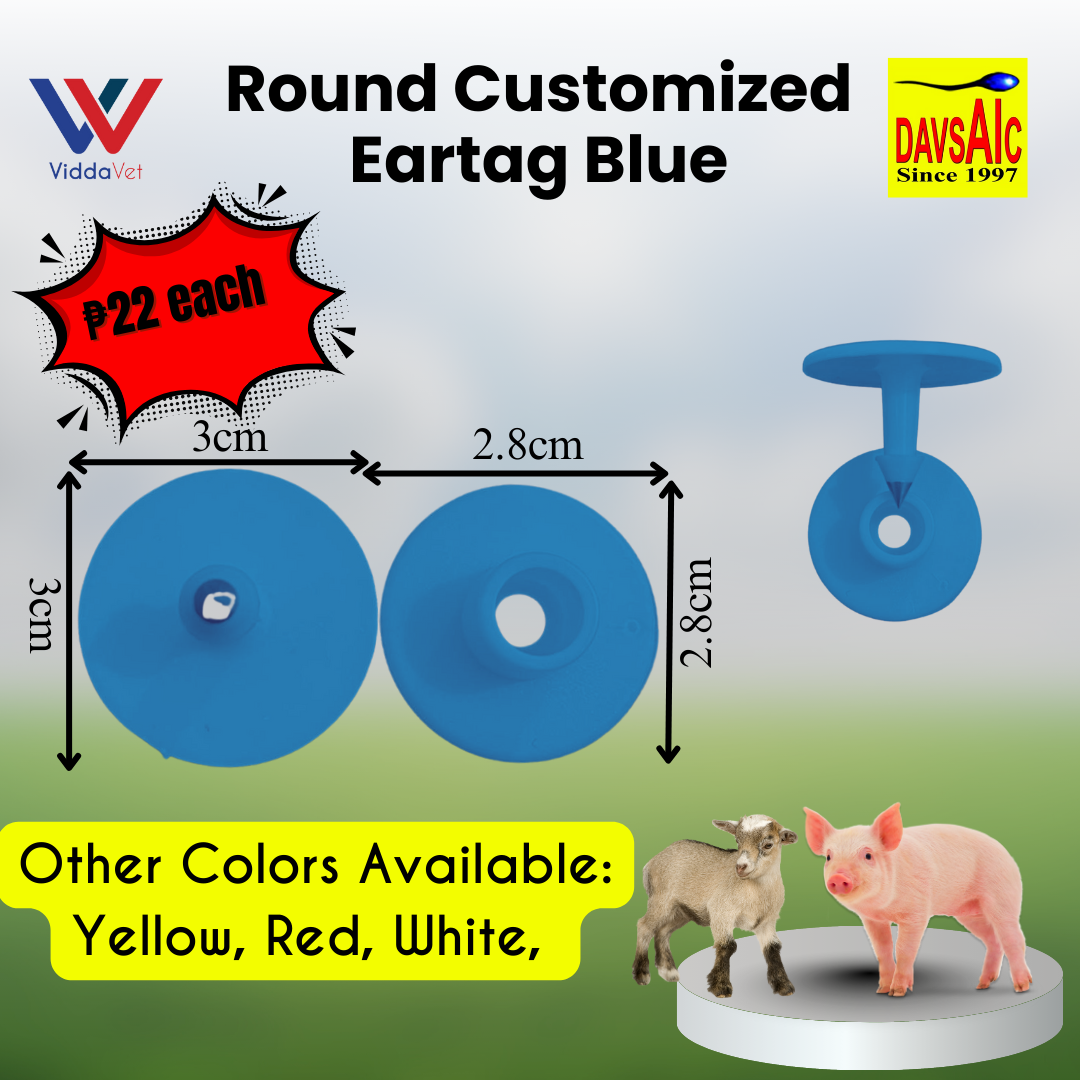 Customized Eartag Round, Small, Medium, Large, Extra Large for Pigs, Sheep & Cattle
