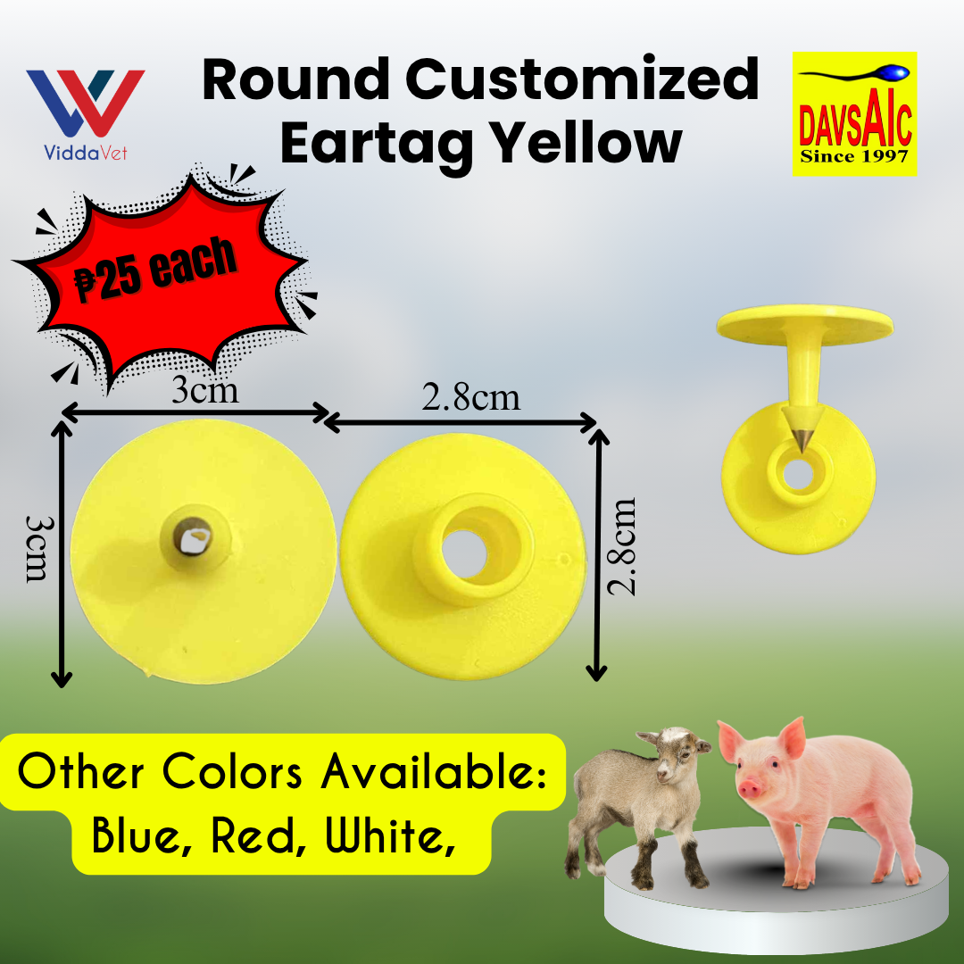 Customized Eartag Round, Small, Medium, Large, Extra Large for Pigs, Sheep & Cattle