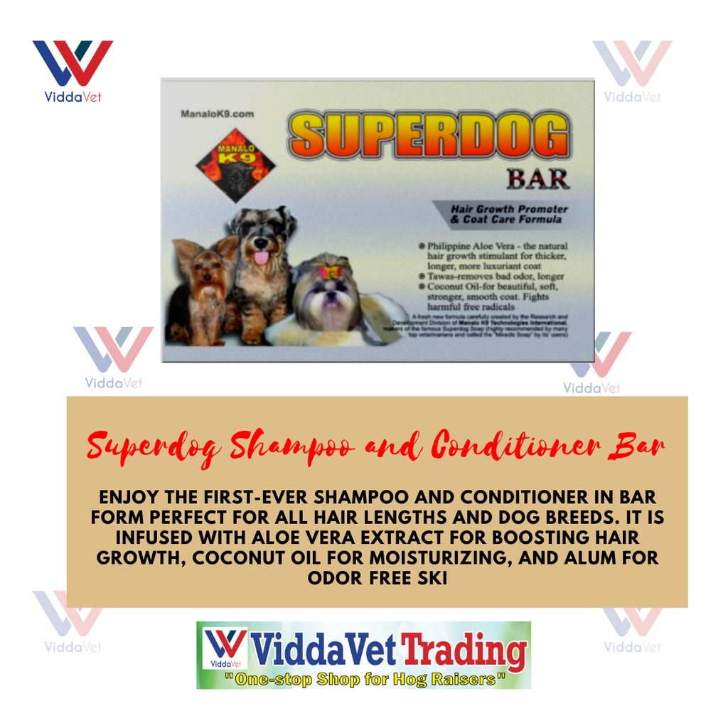 Superdog Shampoo & Conditioner Bar with Aloe Vera Extract 150g