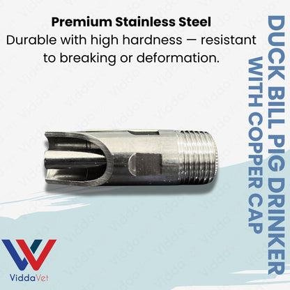 Duck Bill Pig Nipple Drinker Copper Cap Stainless Steel Leak Free