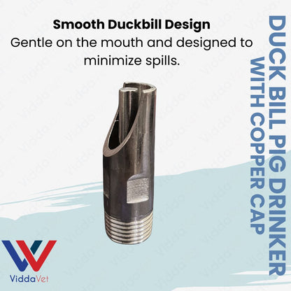 Duck Bill Pig Nipple Drinker Copper Cap Stainless Steel Leak Free