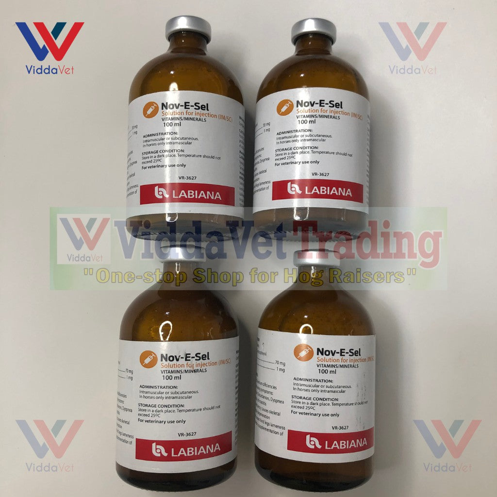 Nov E Sel Inj. Vitamin E + Selenium 100mL for animals pets livestock